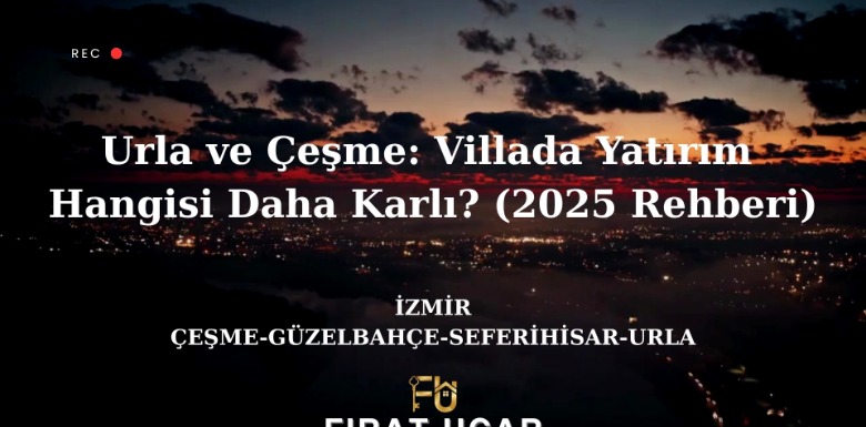 Urla ve Çeşme: Villada Yatırım – Hangisi Daha Karlı? (2025 Rehberi)