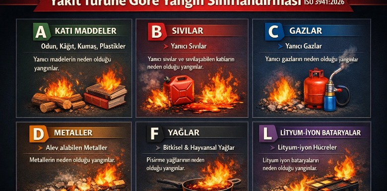 ISO 3941:2026 Yangınların Sınıflandırılması