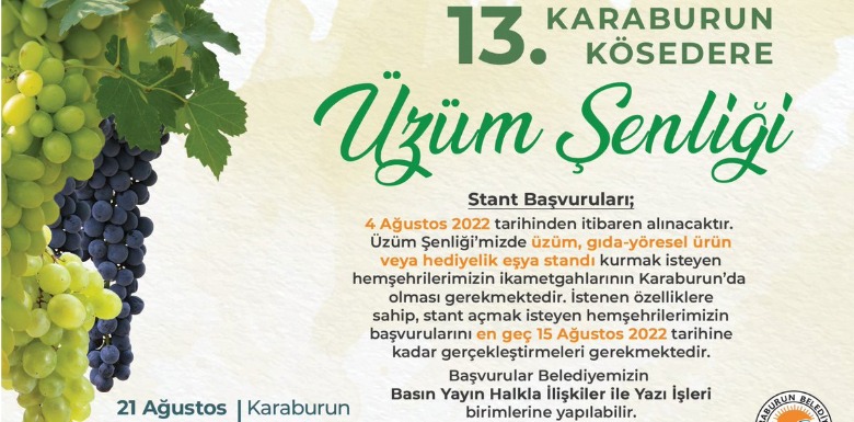 21 Ağustos 2022 13. Karaburun Kösedere Üzüm Şenliği