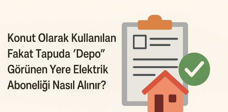 Tapuda “Depo” Görünen Yere Elektrik Aboneliği Nasıl Alınır?