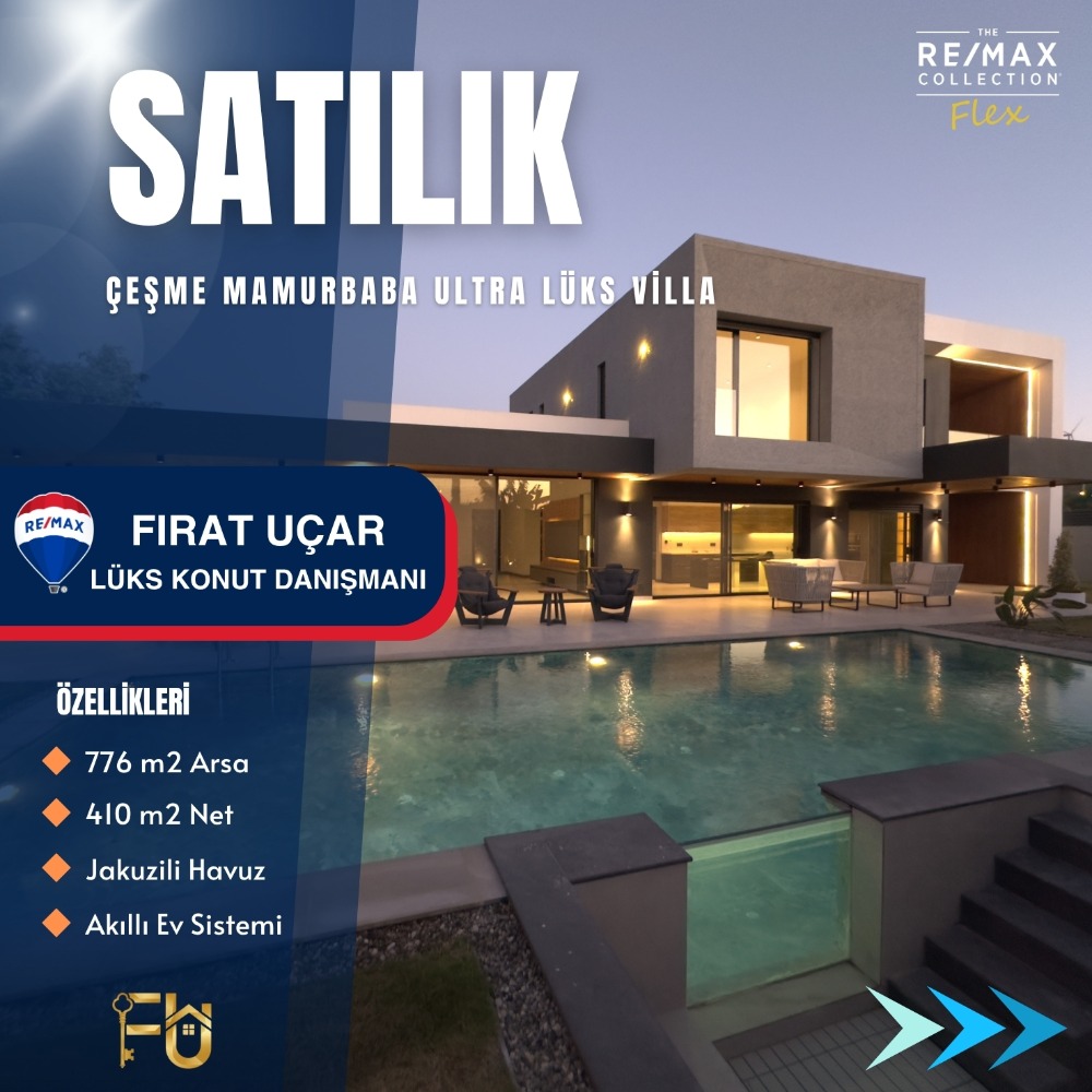 Fırat Uçar 'dan Çeşme Mamurbaba'da Satılık Ultra Lüks Malikane