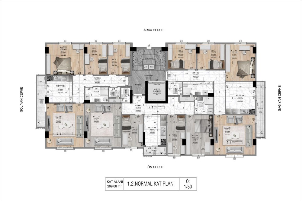 ÇAYIROVA BELEDİYESİ KARŞISI 3+1 ÖN CEPHELİ SATILIK DAİRE