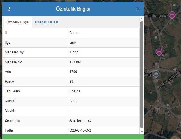  BURSA İZNİK KIRINTI KÖYÜ’NDE VADİ MANZARALI 574 m² İMARLI ARSA