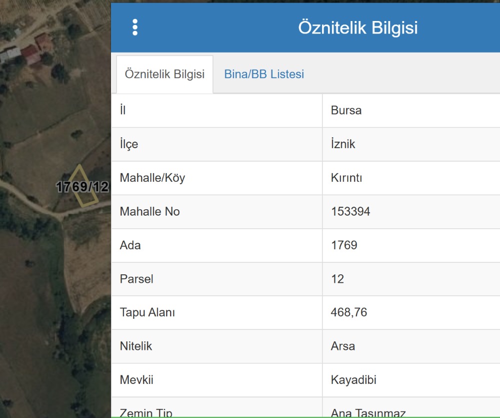 İznik Kırıntı Köyünde Doğayla İç İçe 468 m² İmarlı Satılık Arsa